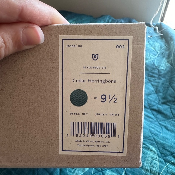 Rothy's The Point II Slip-on Flats (9.5) in teal herringbone--NWOT - Picture 10 of 10